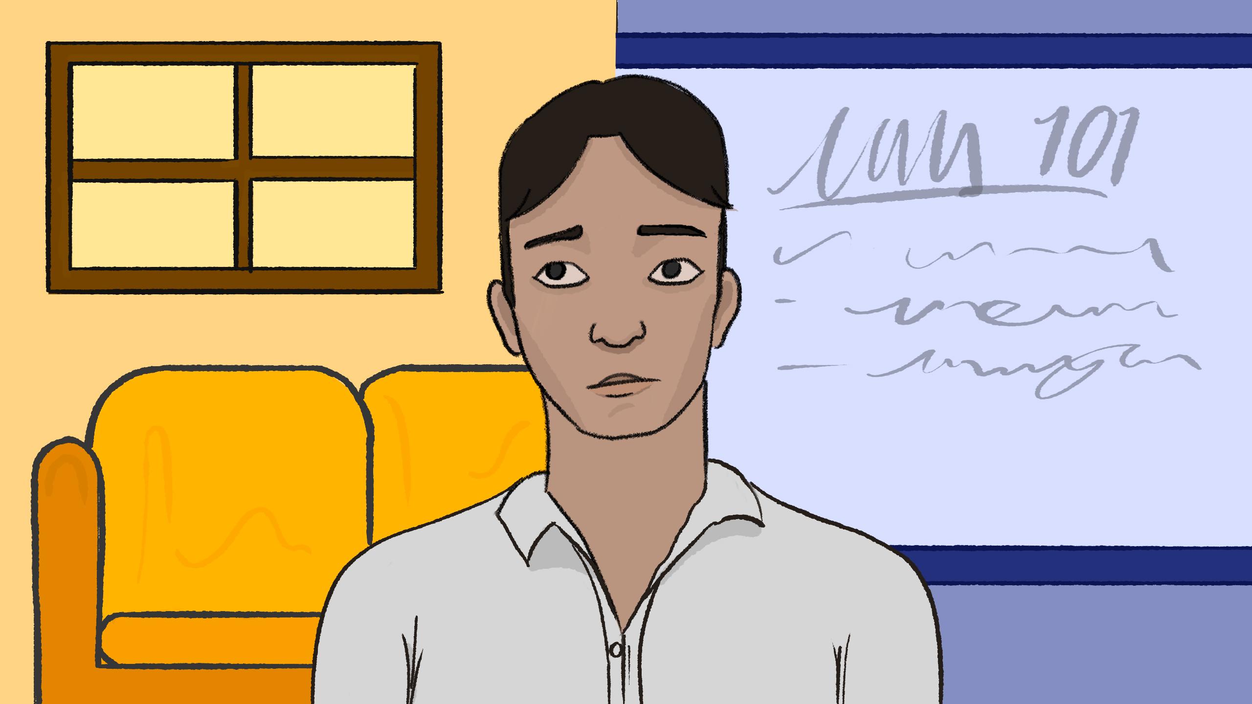 Picture of professor at work and at home
